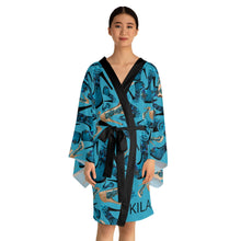 Load image into Gallery viewer, Long Sleeve Kimono Robe Eisla 'Blue Sky'