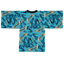 Load image into Gallery viewer, Long Sleeve Kimono Robe Eisla 'Blue Sky'