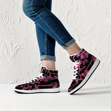 Load image into Gallery viewer, High-Top Leather Sneakers - White / Black