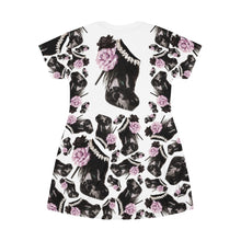 Load image into Gallery viewer, Dress 'Lilac feathers boots'