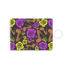 Load image into Gallery viewer, Saffiano Leather Card Holder 'Purple Gold'