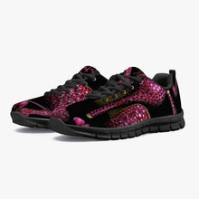 Load image into Gallery viewer, Classic Lightweight Mesh Sneakers - White/Black 'Pink crystals shoes'