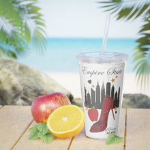 Load image into Gallery viewer, Plastic Tumbler with Straw 'Empire State of dreams'