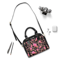 Load image into Gallery viewer, Shoulder Handbag 'Black Rose'