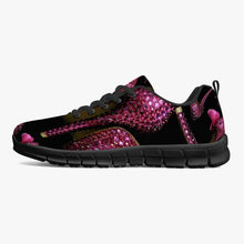 Load image into Gallery viewer, Classic Lightweight Mesh Sneakers - White/Black 'Pink crystals shoes'