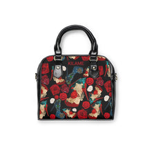 Load image into Gallery viewer, Shoulder Handbag 'Fiori rosso nero'