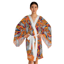 Load image into Gallery viewer, Long Sleeve Kimono Robe 'Neon Island'