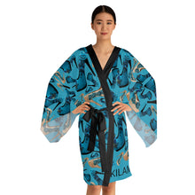 Load image into Gallery viewer, Long Sleeve Kimono Robe Eisla 'Blue Sky'