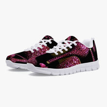 Load image into Gallery viewer, Classic Lightweight Mesh Sneakers - White/Black 'Pink crystals shoes'