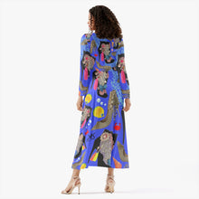 Load image into Gallery viewer, Women's Long-Sleeve One-piece Dress 'Blue Ocean'