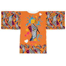 Load image into Gallery viewer, Long Sleeve Kimono Robe 'Neon Island'