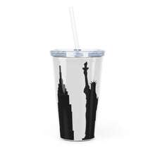 Load image into Gallery viewer, Plastic Tumbler with Straw 'Empire State of dreams'