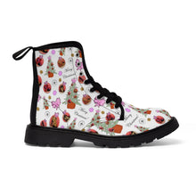 Load image into Gallery viewer, Women's Canvas Boots 'Pink Christmas'