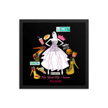 Load image into Gallery viewer, Framed poster 16'x16' 'Pop Princess'