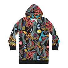 Load image into Gallery viewer, Women's Hoodie Dress Ursula 'Dark Glam Sea'
