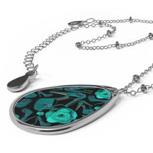 Load image into Gallery viewer, Oval Necklace 'Green crystals shoes'