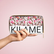 Load image into Gallery viewer, Zipper Wallet 'Rose pink flower'