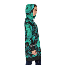 Load image into Gallery viewer, Women's Hoodie Dress 'Rose Verdi'