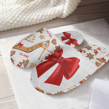 Load image into Gallery viewer, Classic Cotton Slippers 'Feliz Navidad'