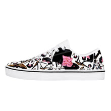 Load image into Gallery viewer, Skate Shoes - White/Black 'Pink gold sandals'