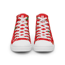 Load image into Gallery viewer, Men’s high top canvas shoes 'Buon Natale'