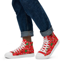 Load image into Gallery viewer, Men’s high top canvas shoes 'Buon Natale'