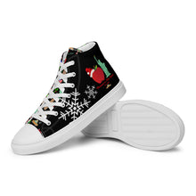 Load image into Gallery viewer, Men’s high top canvas shoes 'Christmas in New York'