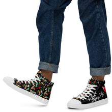 Load image into Gallery viewer, Men’s high top canvas shoes 'Christmas in New York'
