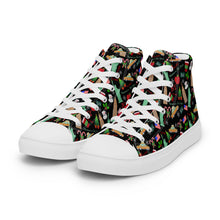 Load image into Gallery viewer, Men’s high top canvas shoes 'Christmas in New York'