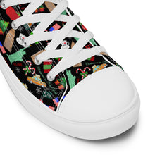 Load image into Gallery viewer, Men’s high top canvas shoes 'Christmas in New York'
