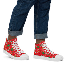 Load image into Gallery viewer, Men’s high top canvas shoes 'Buon Natale'