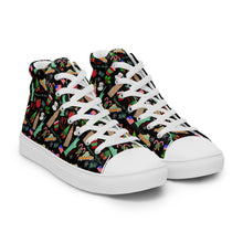Load image into Gallery viewer, Men’s high top canvas shoes 'Christmas in New York'