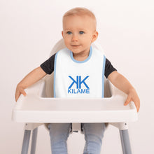Load image into Gallery viewer, Embroidered Baby Bib 'Kilame logo'