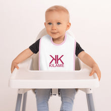 Load image into Gallery viewer, Embroidered Baby Bib 'Kilame logo'