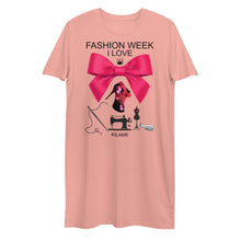 Load image into Gallery viewer, Organic cotton t-shirt dress 'Fashion Bow'