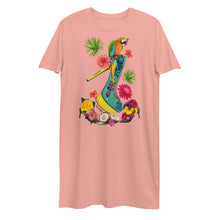 Load image into Gallery viewer, Organic cotton t-shirt dress 'Parrot'