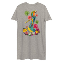 Load image into Gallery viewer, Organic cotton t-shirt dress 'Parrot'