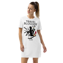 Load image into Gallery viewer, Organic cotton t-shirt dress Solp 'Travel Blogger Girl'