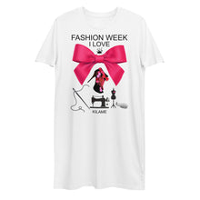 Load image into Gallery viewer, Organic cotton t-shirt dress 'Fashion Bow'