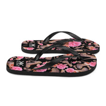 Load image into Gallery viewer, Flip-Flops 'Rose pink flower'