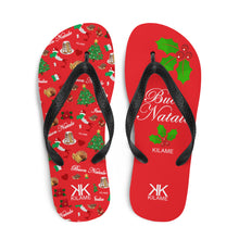 Load image into Gallery viewer, Unisex Flip-Flops 'Buon Natale'