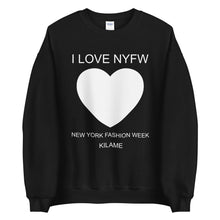 Load image into Gallery viewer, Unisex Sweatshirt 'I love NYFW'
