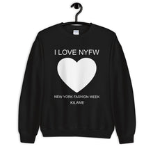 Load image into Gallery viewer, Unisex Sweatshirt 'I love NYFW'