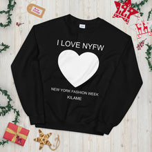 Load image into Gallery viewer, Unisex Sweatshirt 'I love NYFW'