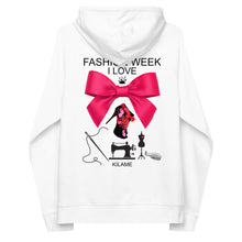 Load image into Gallery viewer, Unisex eco raglan hoodie 'I love NYFW'