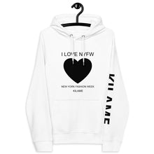 Load image into Gallery viewer, Unisex eco raglan hoodie 'I love NYFW'