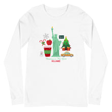 Load image into Gallery viewer, Unisex Long Sleeve Tee Wall 'Christmas in New York'