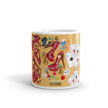 Load image into Gallery viewer, White glossy mug 'Down the rabbit hole'