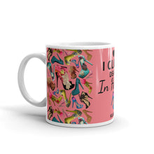 Load image into Gallery viewer, White glossy mug 'I close deals in heels'
