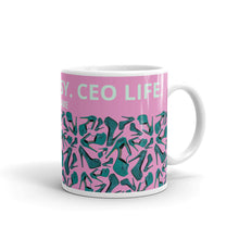 Load image into Gallery viewer, White glossy mug 'Always busy'